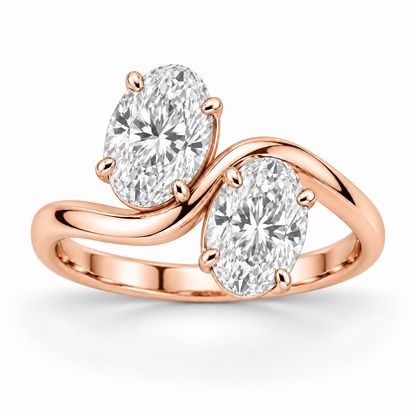 [metal:rose-gold] Symphonie Ring Setting — front — illustrative design render
