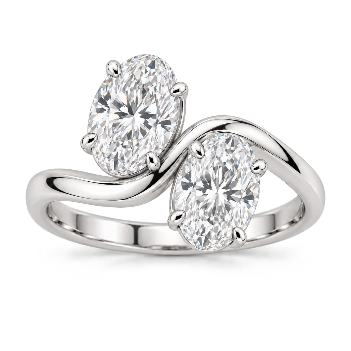 [metal:white-gold] Symphonie Ring Setting — three quarter — illustrative design render