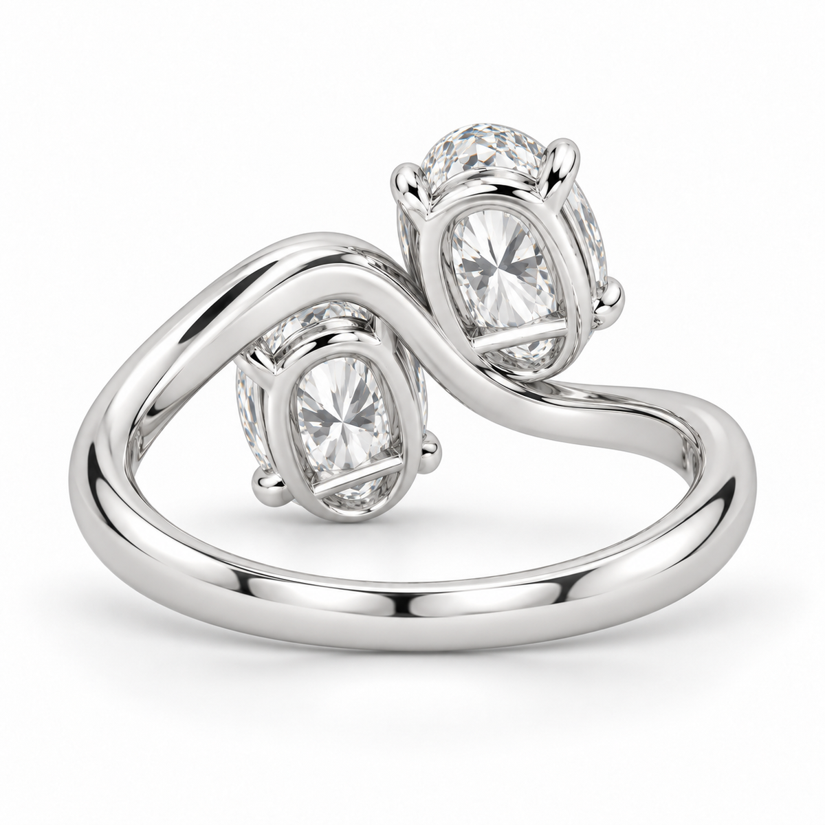 [metal:white-gold] Symphonie Ring Setting — rear three quarter — illustrative design render