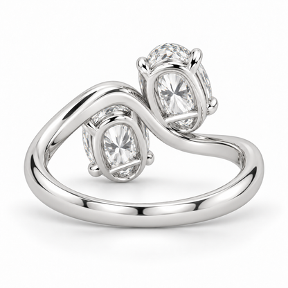 [metal:white-gold] Symphonie Ring Setting — rear three quarter — illustrative design render