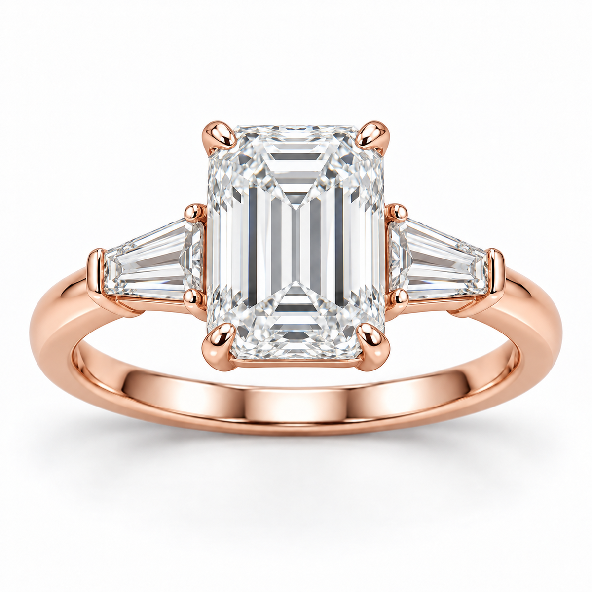 [metal:rose-gold] Valentina Ring Setting — front — illustrative design render