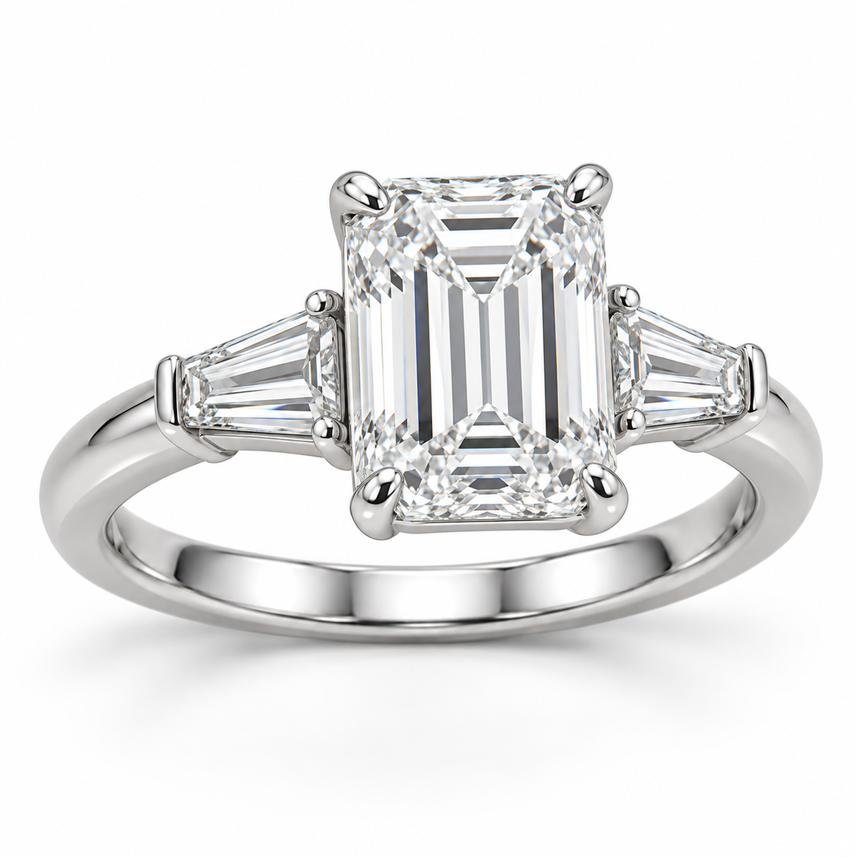 [metal:white-gold] Valentina Ring Setting — three quarter — illustrative design render