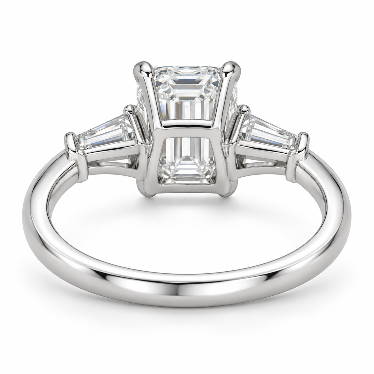 [metal:white-gold] Valentina Ring Setting — rear three quarter — illustrative design render