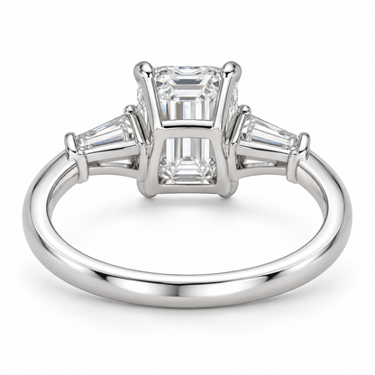 [metal:white-gold] Valentina Ring Setting — rear three quarter — illustrative design render